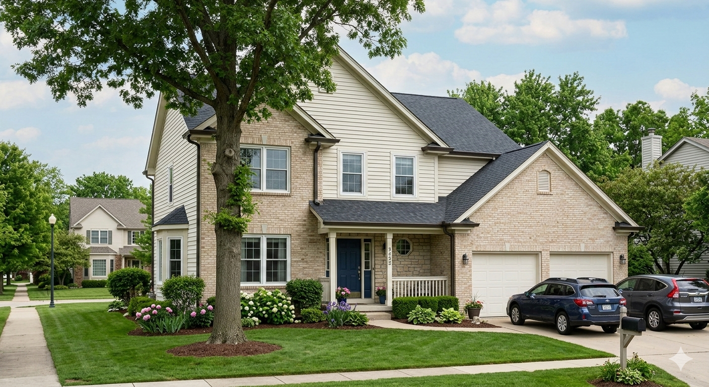 Seamless gutter installation by Horizon Roofing LLC in central Iowa