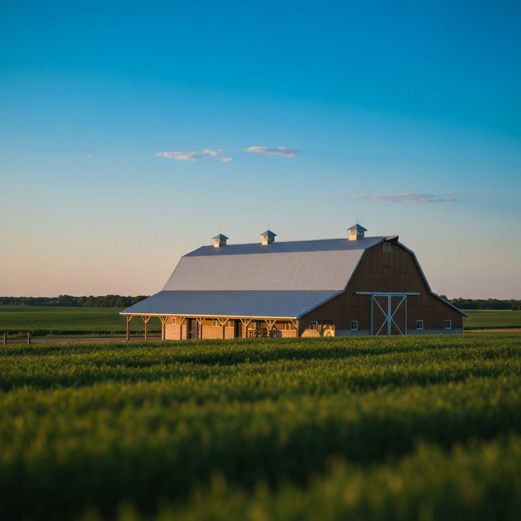 Metal roof installation on Iowa building by Horizon Roofing